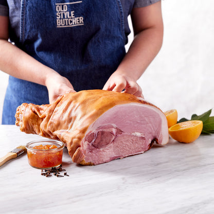 Christmas Free Range Ham On Bone (Half) - Traditionally Smoked onsite